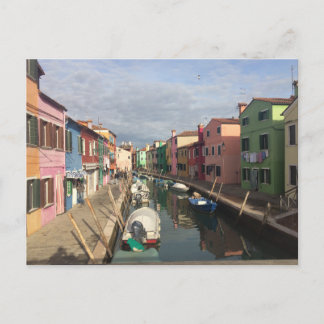 Colorful Houses in Murano, Venice Postcard Vykort