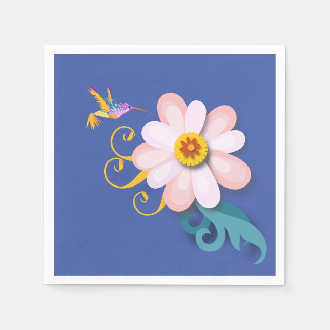 Colorful Humming Bird Pappersservett (Framsidan)