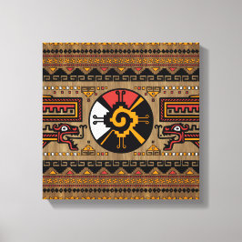 Colorful Hunab Ku Mayan symbol #5 Canvastryck
