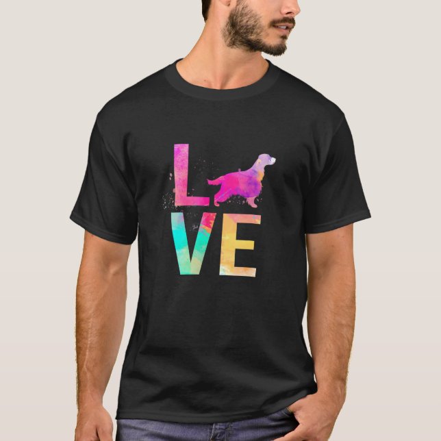 Colorful Hund English Cocker Spain T Shirt (Framsida)