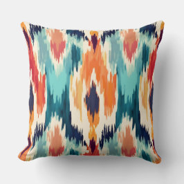 Colorful Ikat Tribal Mönster Kudde