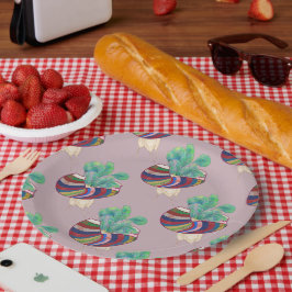 Colorful Illustrated Paper Plates