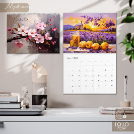 Colorful Impasto Art Calendar Kalender