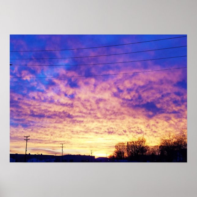 Colorful Indiana Sunset Poster (Framsidan)