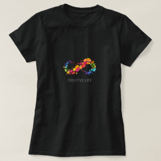 Colorful Infinity Heart "Creative Life" T-Shirt - 