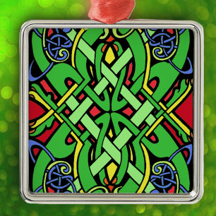 Colorful Irish Celtic Knot Julgransprydnad Metall