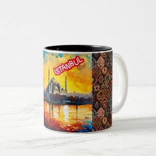 Colorful Istanbul Turkiye Souvenir Två-Tonad Mugg