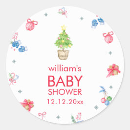 Colorful It's Cold Outside Winter Baby Shower  Runt Klistermärke