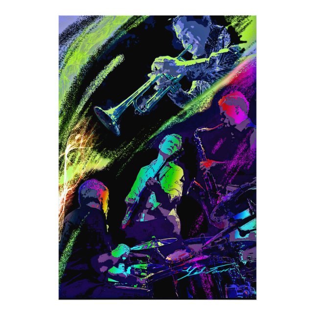 Colorful Jazz Fototryck (Framsidan)