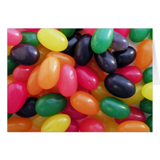 Colorful Jellybeans Hälsningskort (Framsidan Horizontal)