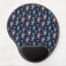 Colorful Jellyfish Mönster Gel Mousepad