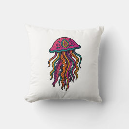 Colorful Jellyfish Throw Pillow Kudde
