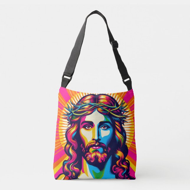 Colorful Jesus Bag. Axelväska (Framsida)