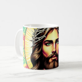 Colorful Jesus mugg! Kaffemugg
