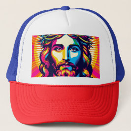 Colorful JesusTrucker Hat! Keps