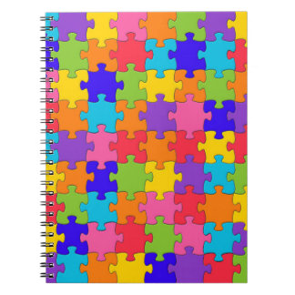 Colorful Jigszawa Puzzle Anteckningsbok