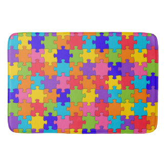 Colorful Jigszawa Puzzle Badrumsmatta