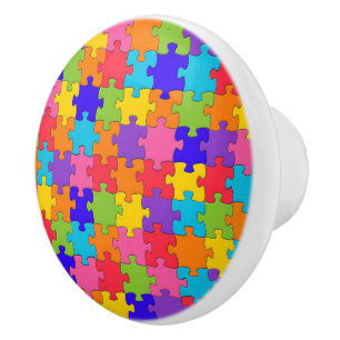 Colorful Jigszawa Puzzle Knopp