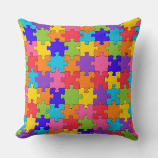Colorful Jigszawa Puzzle Kudde