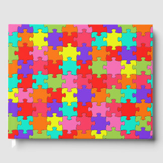 Colorful Jigszawa Puzzle Mönster Gästböcker