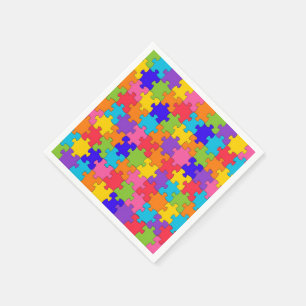 Colorful Jigszawa Puzzle Pappersservett