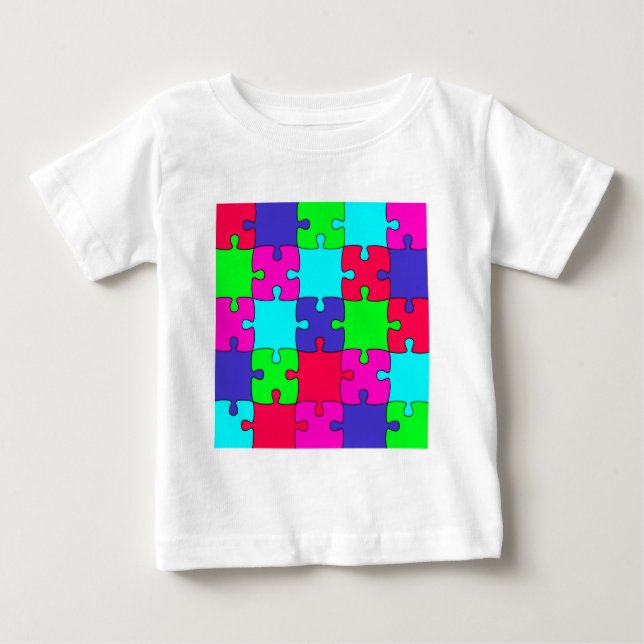 Colorful Jigszawa Puzzle Tee (Framsida)