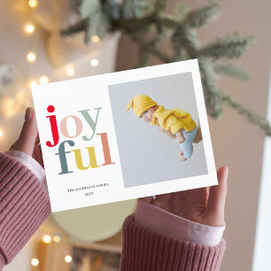 Colorful Joyful And Photo   Happy Holidays Postcar Vykort