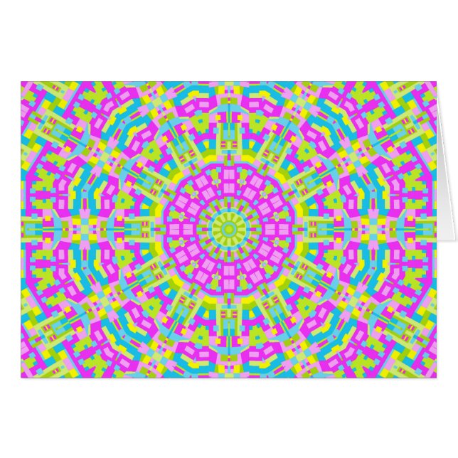 Colorful Kaleidoscope 01 Hälsningskort (Framsidan Horizontal)