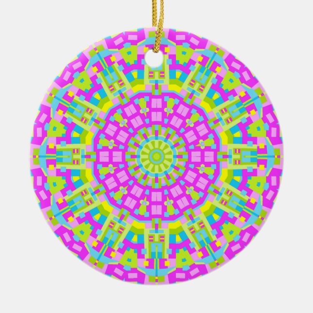 Colorful Kaleidoscope 01 Julgransprydnad Keramik (Framsidan)
