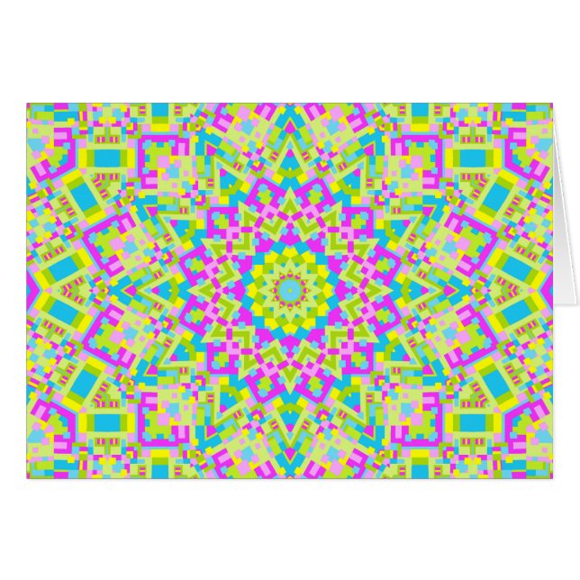 Colorful Kaleidoscope 02 Hälsningskort (Framsidan Horizontal)