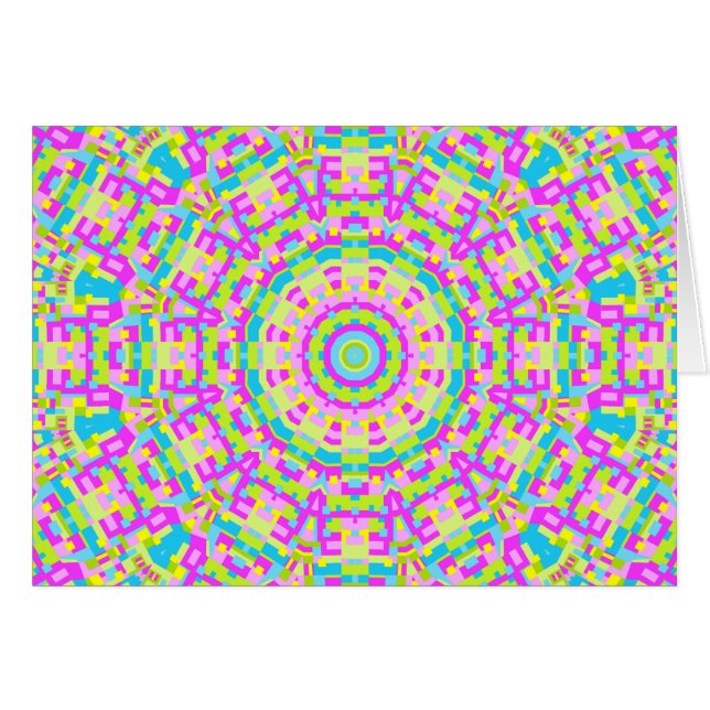 Colorful Kaleidoscope 03 Hälsningskort (Framsidan Horizontal)
