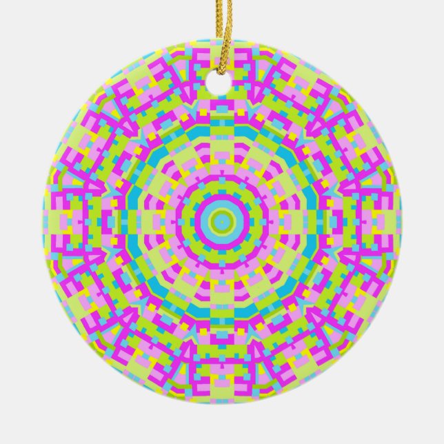 Colorful Kaleidoscope 03 Julgransprydnad Keramik (Framsidan)