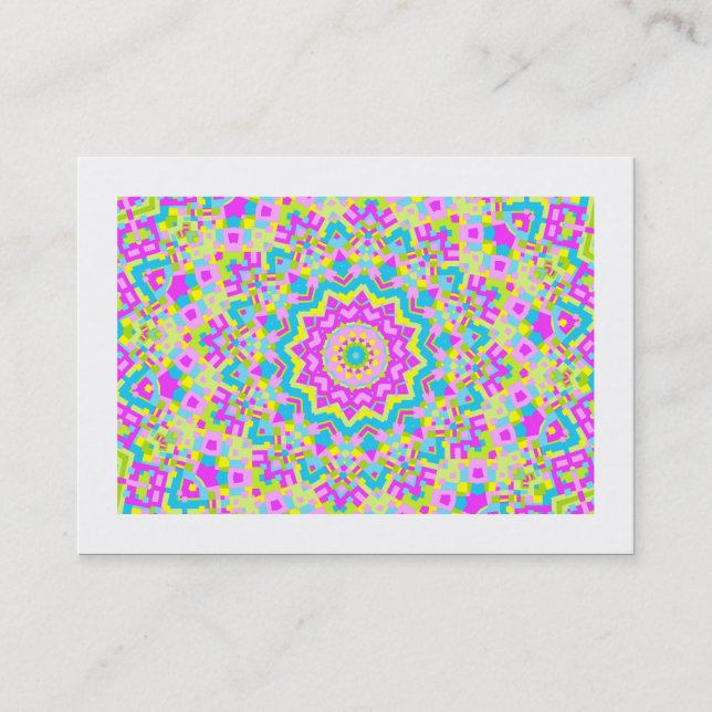 Colorful Kaleidoscope 04 (gränsad) Visitkort (Framsida)