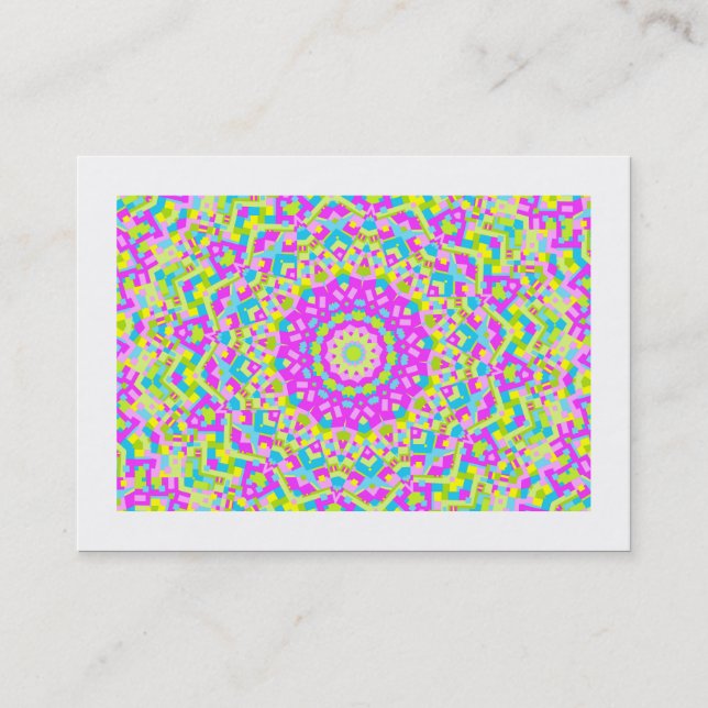 Colorful Kaleidoscope 08 (gränsad) Visitkort (Framsida)