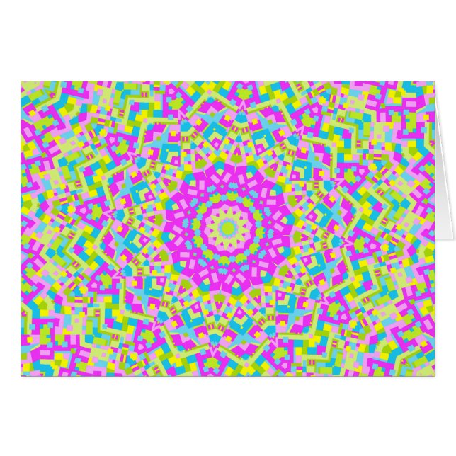 Colorful Kaleidoscope 08 Hälsningskort (Framsidan Horizontal)