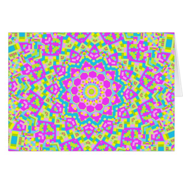 Colorful Kaleidoscope 09 Hälsningskort (Framsidan Horizontal)