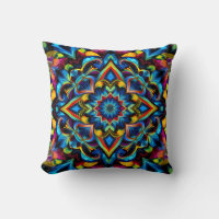 Colorful Kaleidoscope Mandala Design Mugg, Pillow