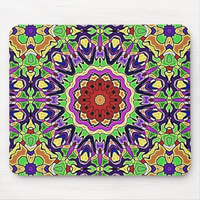 Colorful Kaleidoscope Mönster Musmatta (Framsidan)