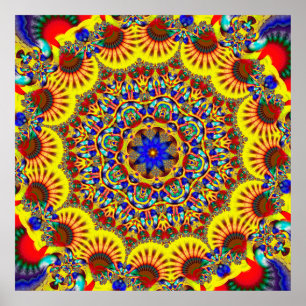 Colorful Kaleidoscope Mönster Poster
