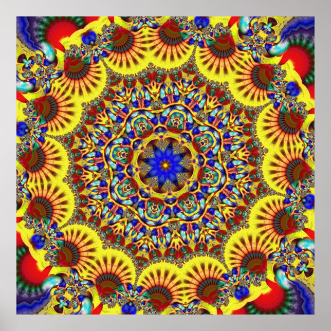 Colorful Kaleidoscope Mönster Poster (Framsidan)
