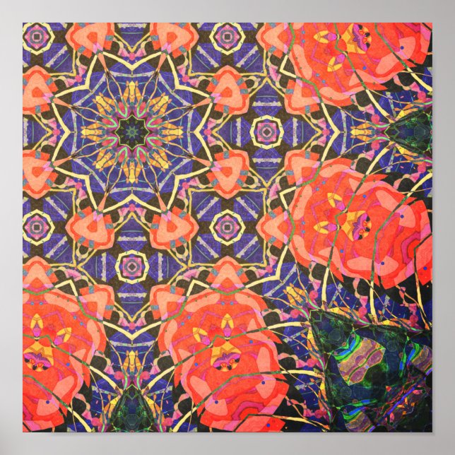 Colorful Kaleidoscope Pattern Poster (Framsidan)