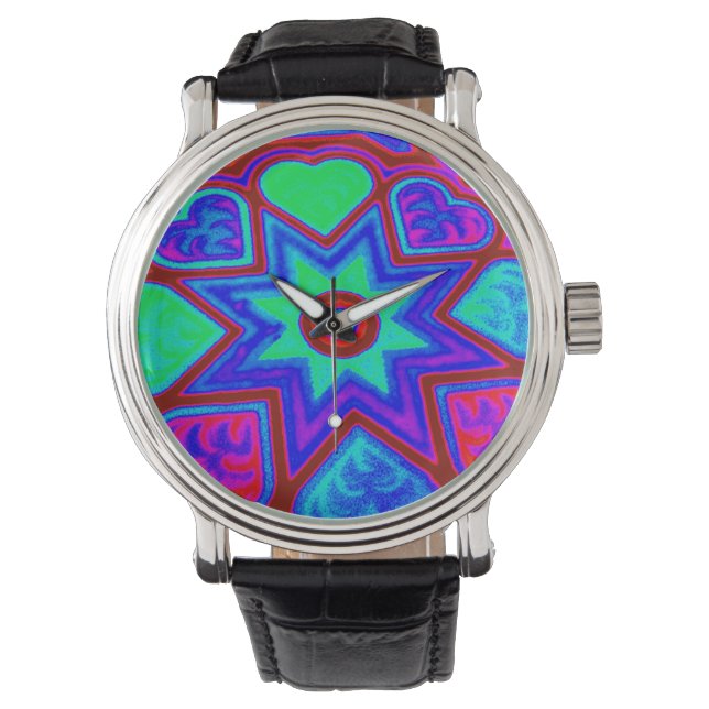 "Colorful Kärlek" Watch Armbandsur (Framsida)