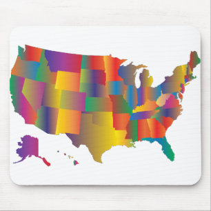 Colorful Karta i Amerika Musmatta