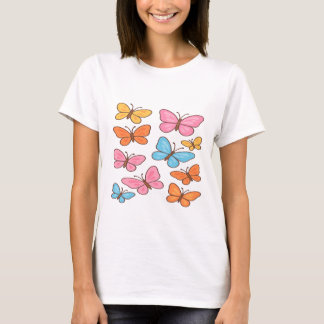 Colorful Kawaii Butterflies - Cute Pastel Mönster T Shirt