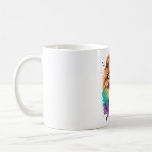 Colorful Kawaii Pomeranian Hipster 1 Kaffemugg