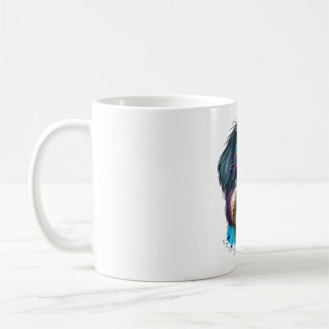 Colorful Kawaii Shorkie Nerd 2 Kaffemugg (Vänster)