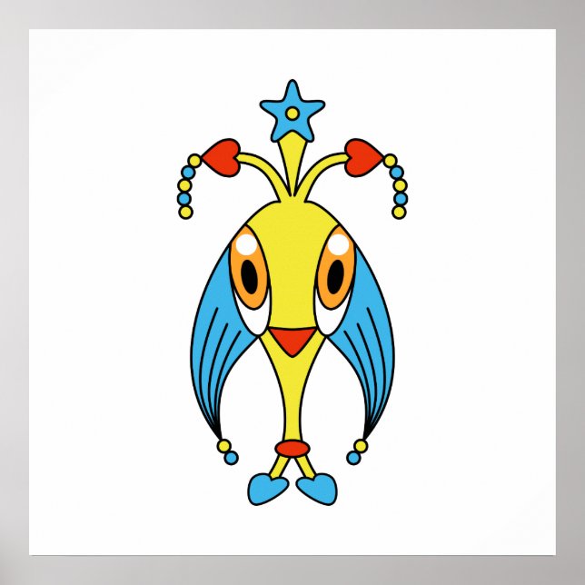 Colorful kawaii söt tecknade figurer poster (Framsidan)