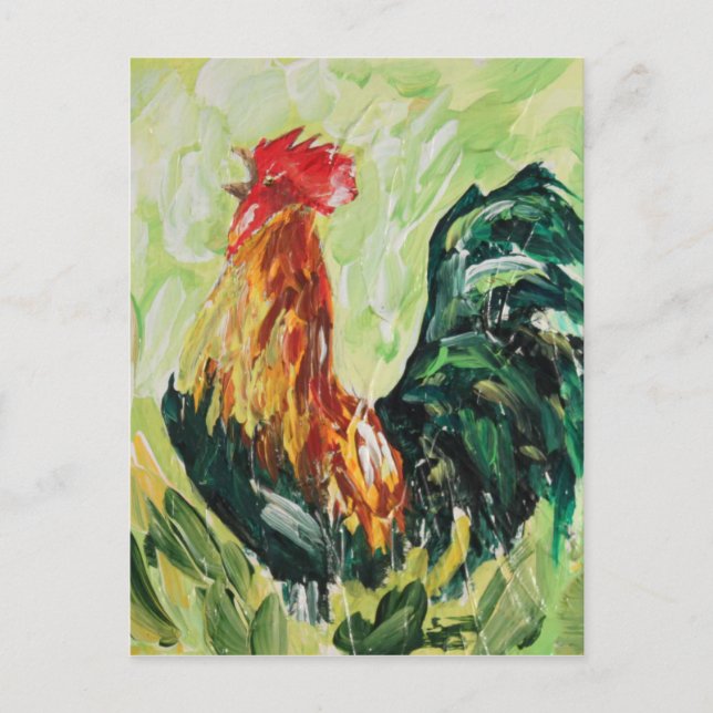 Colorful Keith the RoosterRooster Vykort (Framsida)