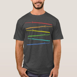 Colorful Kendo Sword Japan Martial Arts Japanska S T Shirt