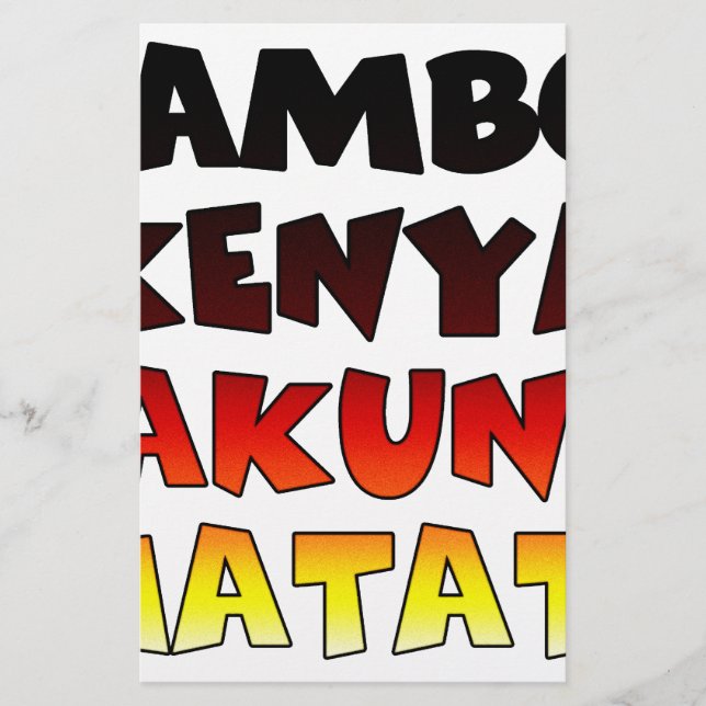 Colorful Kenyan Cheer: Jambo Hakuna Matata Delight (Framsida)